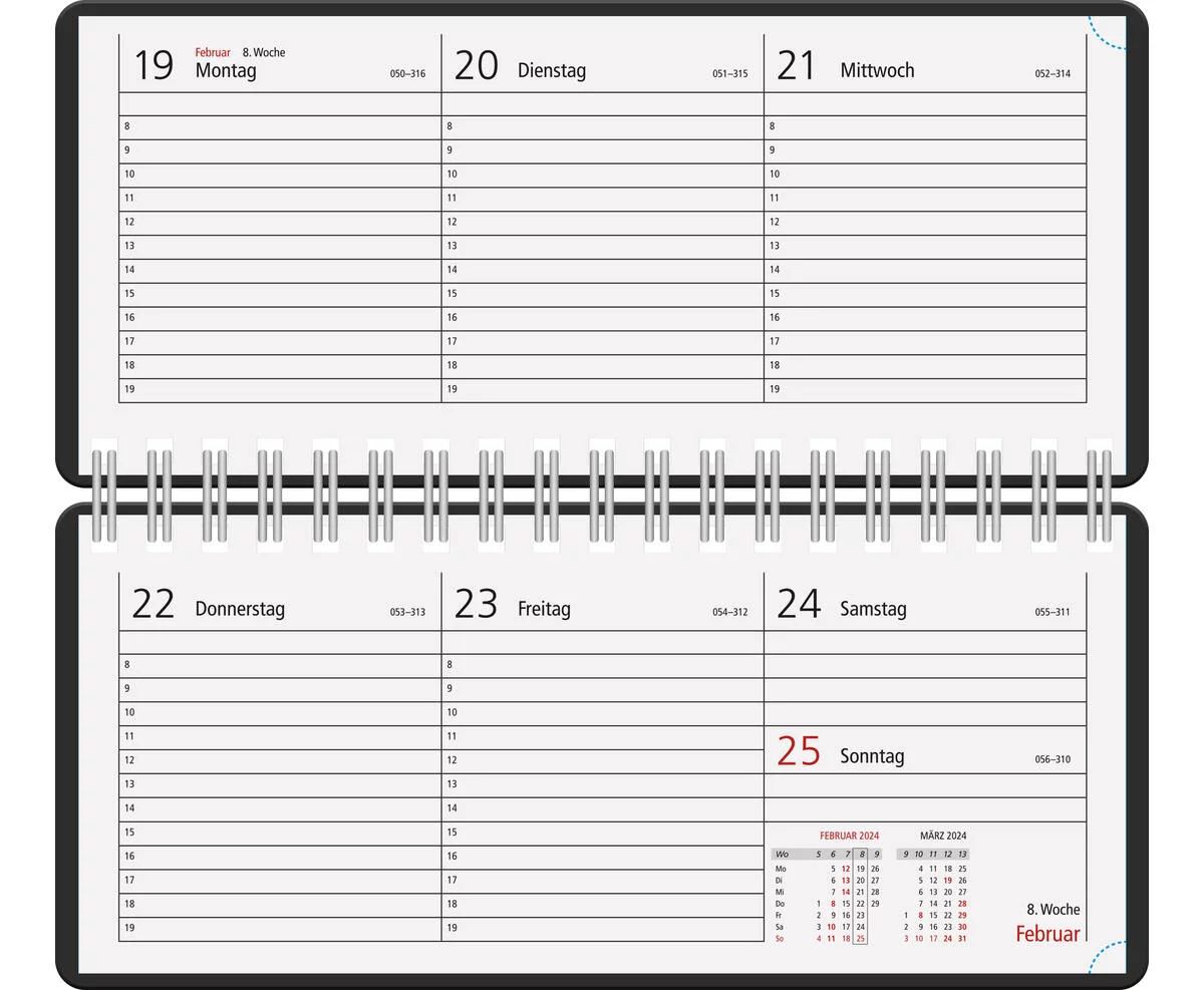 Spiral-Taschenkalender 2025