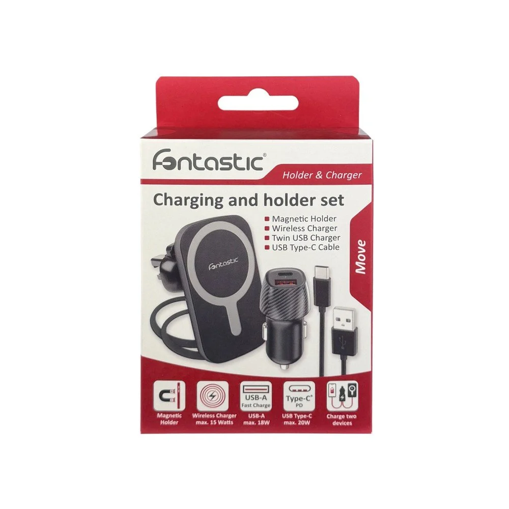 Fontastic SET - Magnet Halterung + KFZ-Ladeadapter 20W PD FC