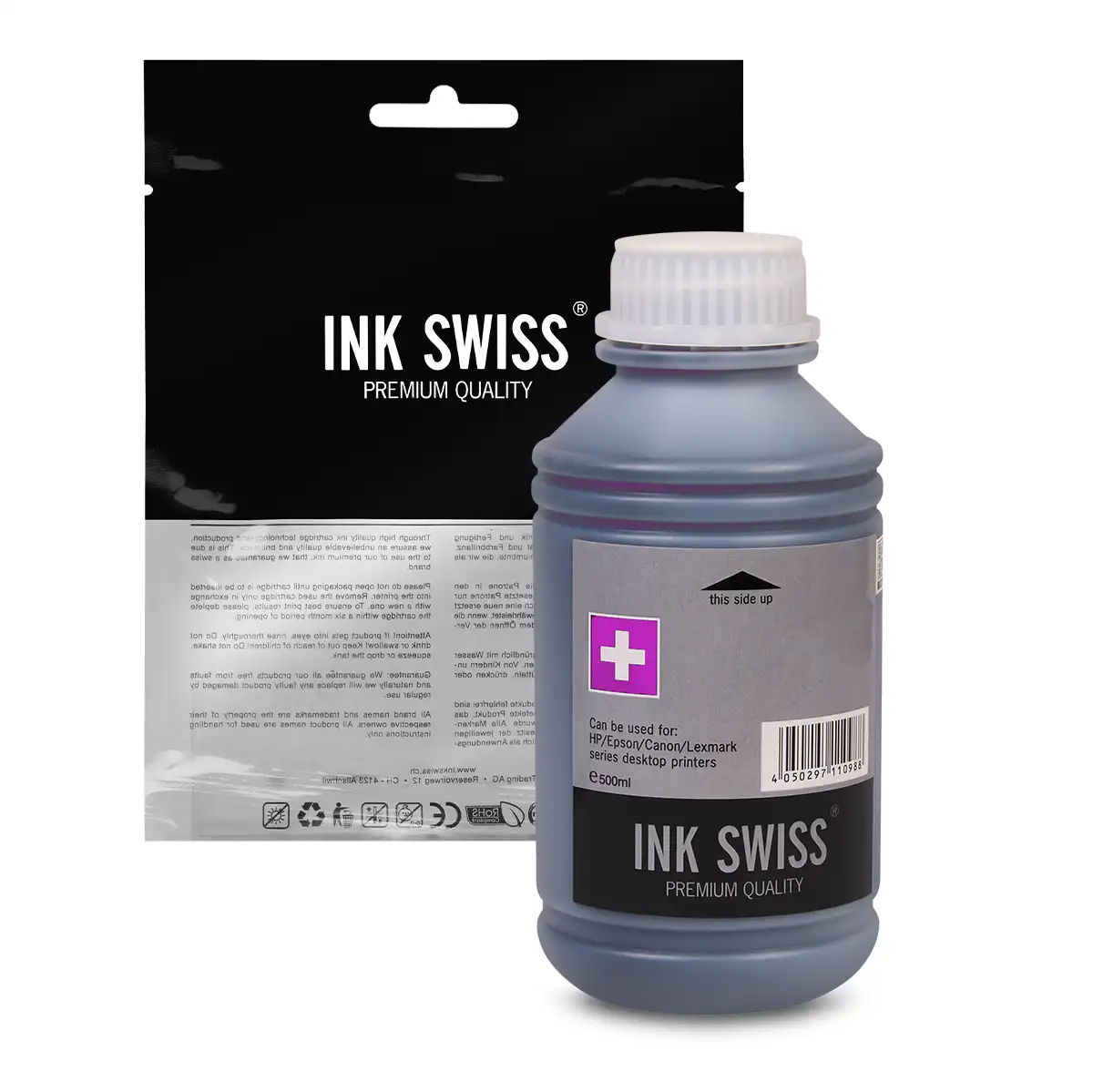 InkSwiss Premium Nachfülltinte 'magenta' 500 ml
