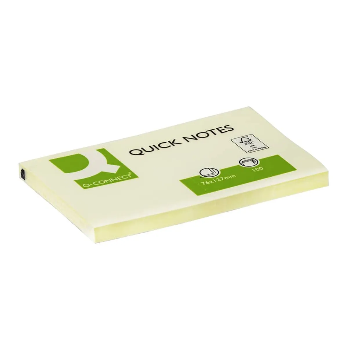 Q-Connect Haftnotizen - 76 x 127 mm, gelb