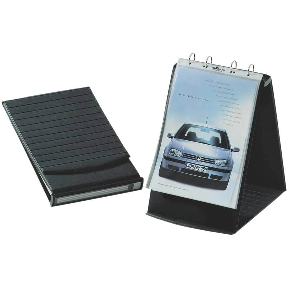 Durable Tischflipchart DURASTAR®, mit 10 PP-Hüllen, A3 quer, 360 x 320 x 450 mm, basalt