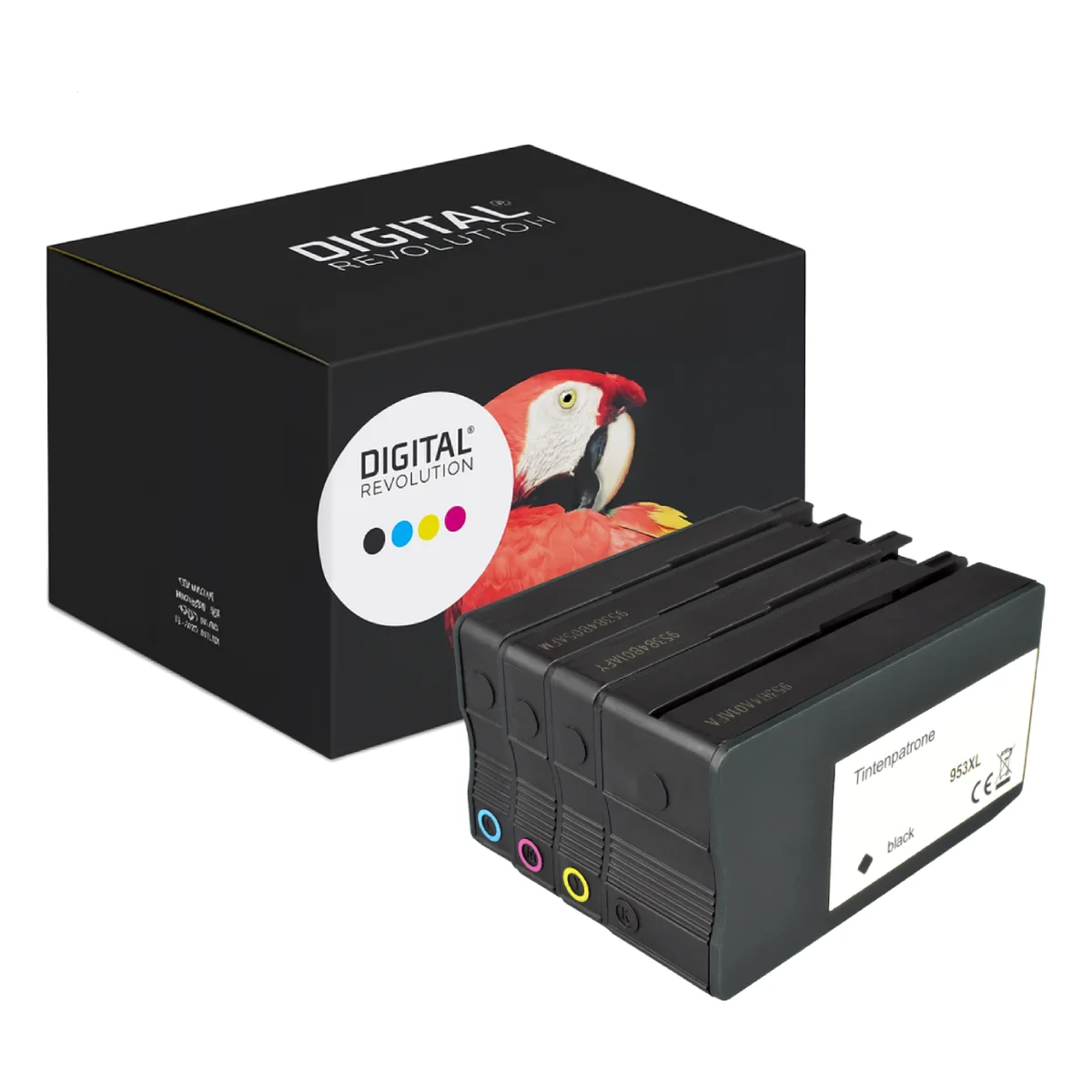 HP 953 - alternative XL Patronen MultiPack 'schwarz cyan magenta gelb' 136 ml | 6.800 Seiten - Digital Revolution