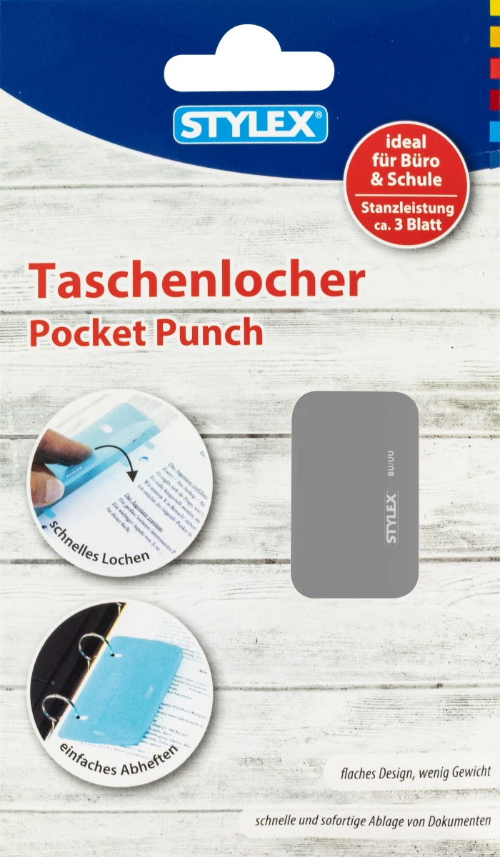 Taschenlocher, Kunststoff