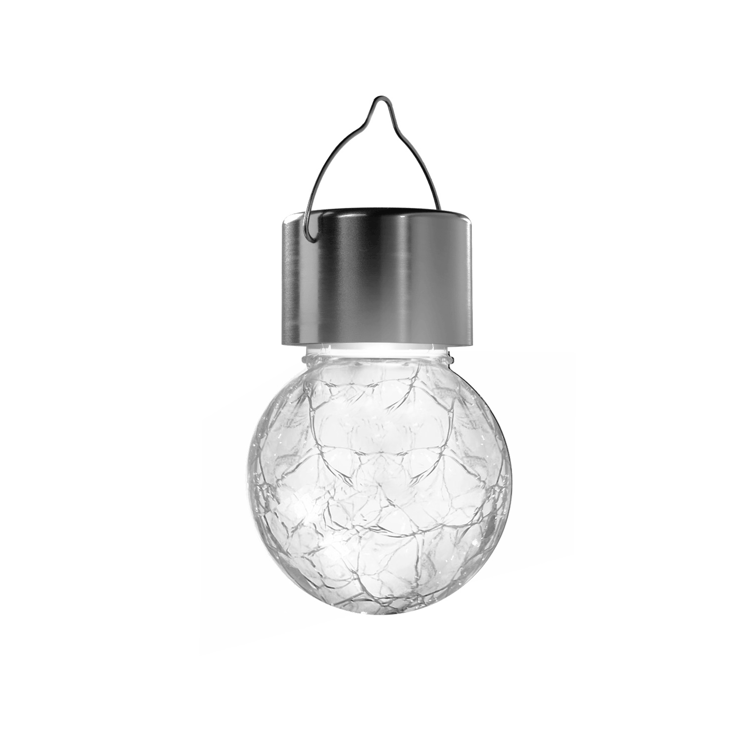 Aigostar LED Solar Hängeleuchte, silber