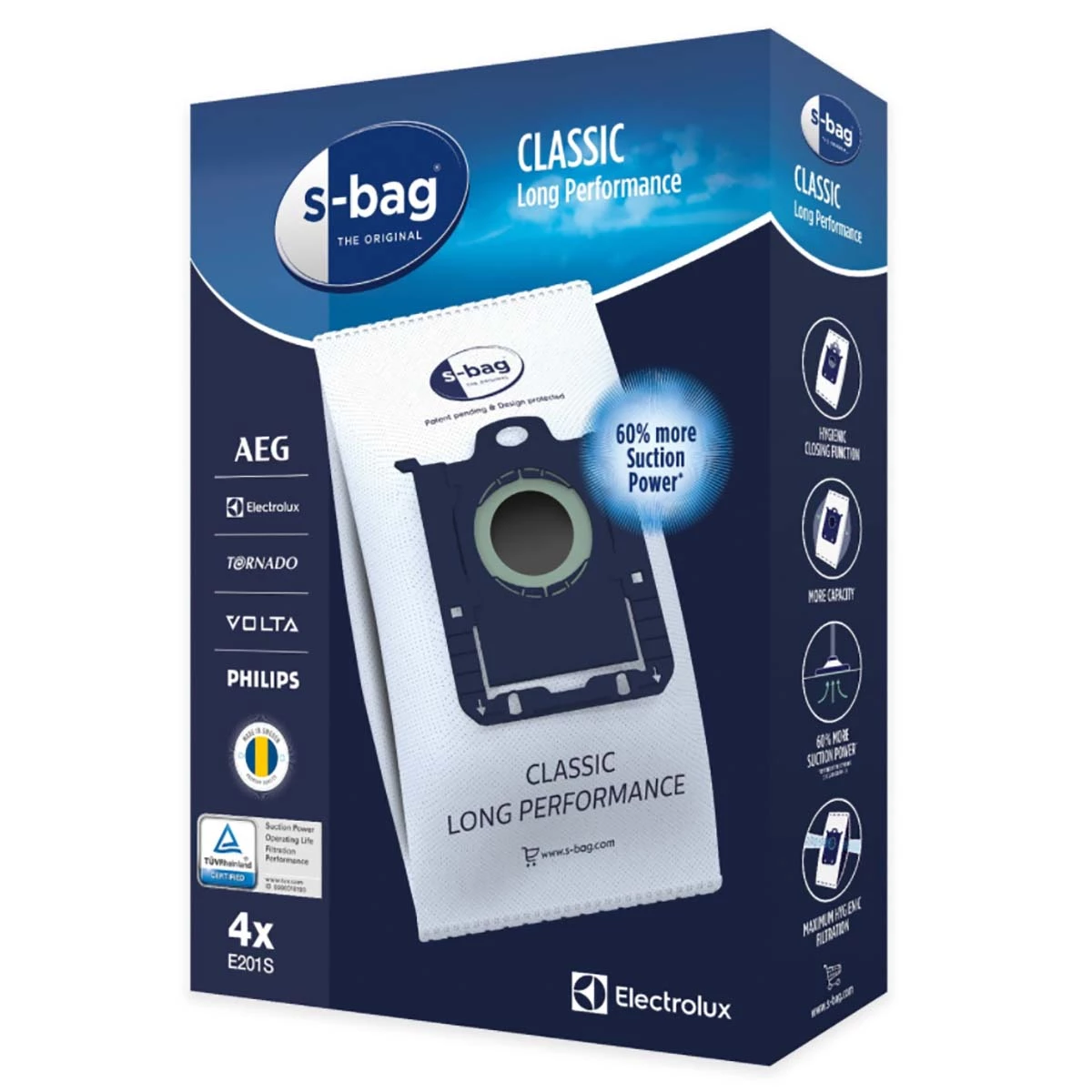 Electrolux Staubsaugerbeutel S-Bag Classic Long Performance