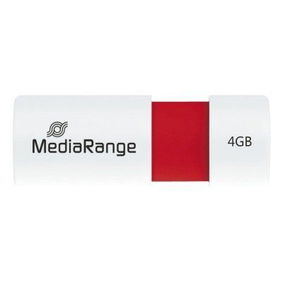 MediaRange USB-Speicherstick rot 4GB | mit Schiebemechanismus