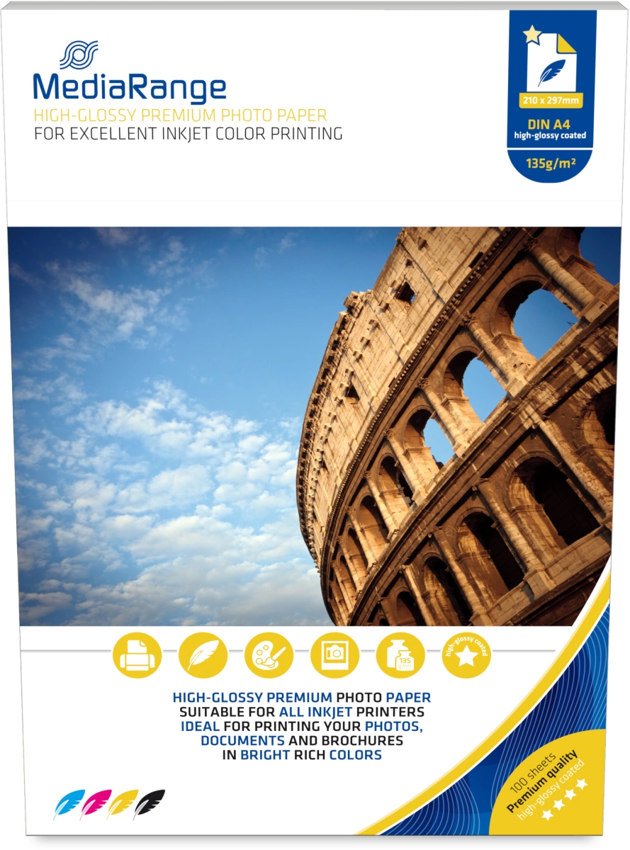 MediaRange Fotopapier, A4, 135g, 100 Blatt