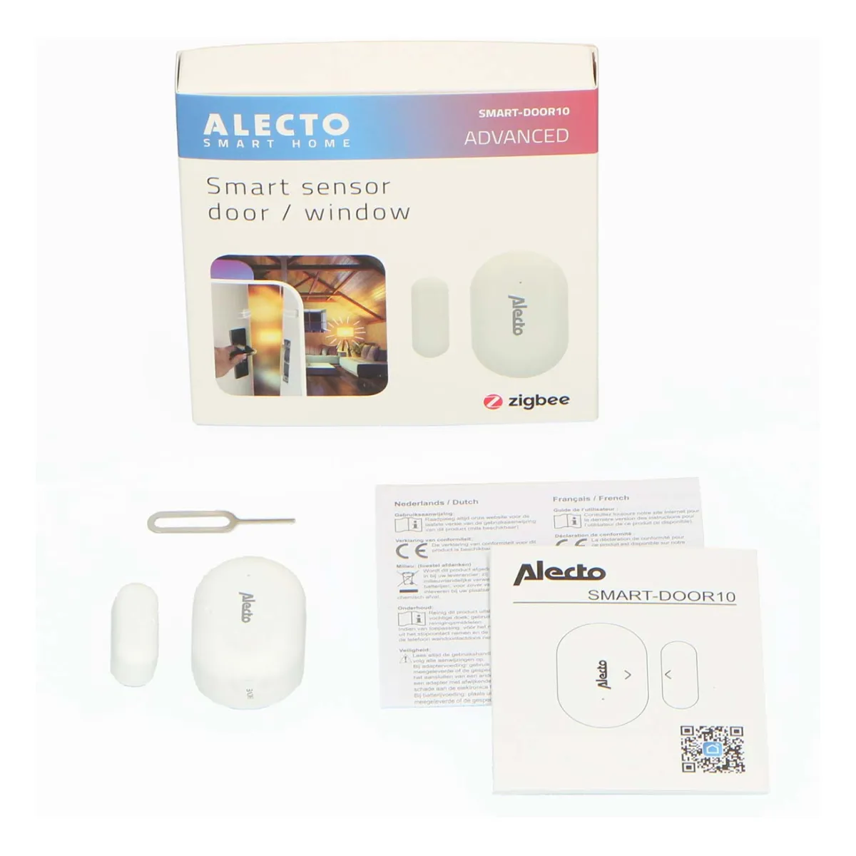Alecto SMART-DOOR10 Smarter Zigbee Tür-/Fensterkontaktsensor