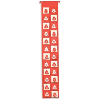 Riffelmacher Adventskalender Filz - rot/weiß, 130 cm