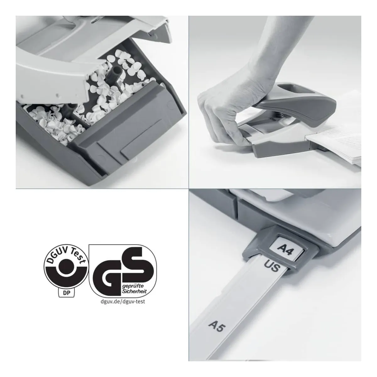 Leitz Bürolocher NeXXt - 30 Blatt, schwarz metallic