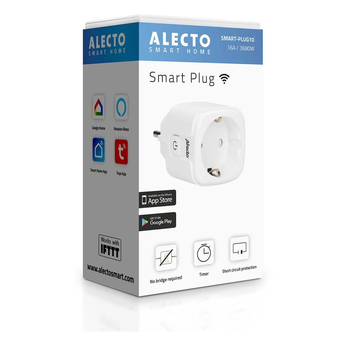 Alecto SMART-PLUG10 Smart Wi-Fi Steckdose 16A 3680W