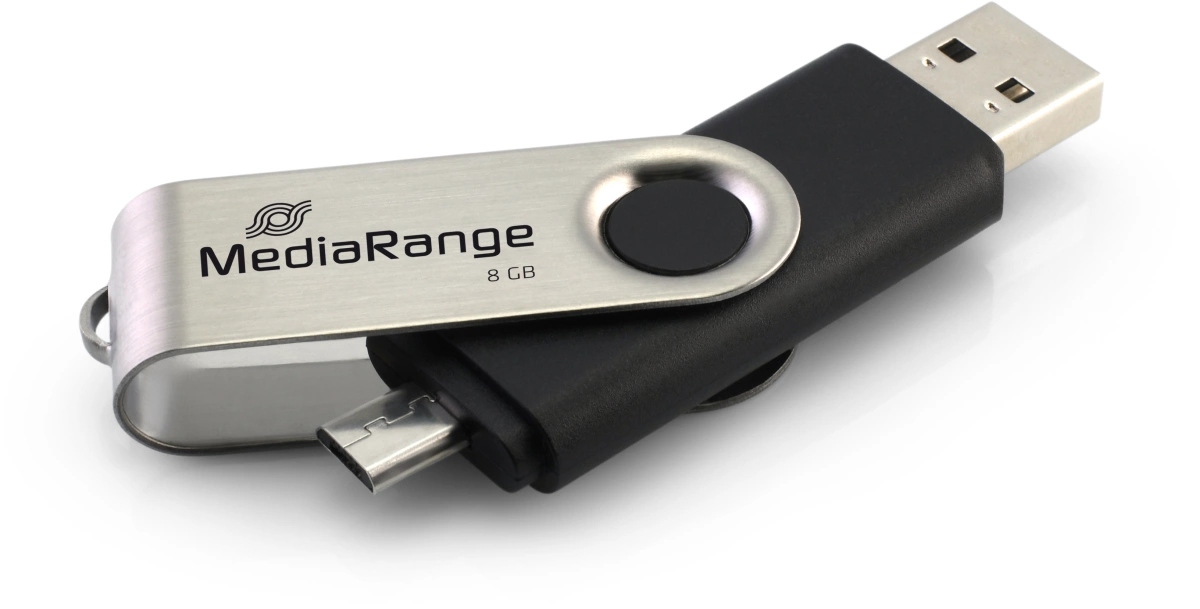 MediaRange USB Kombo-Speicherstick mit Micro USB (OTG) Stecker 8 GB
