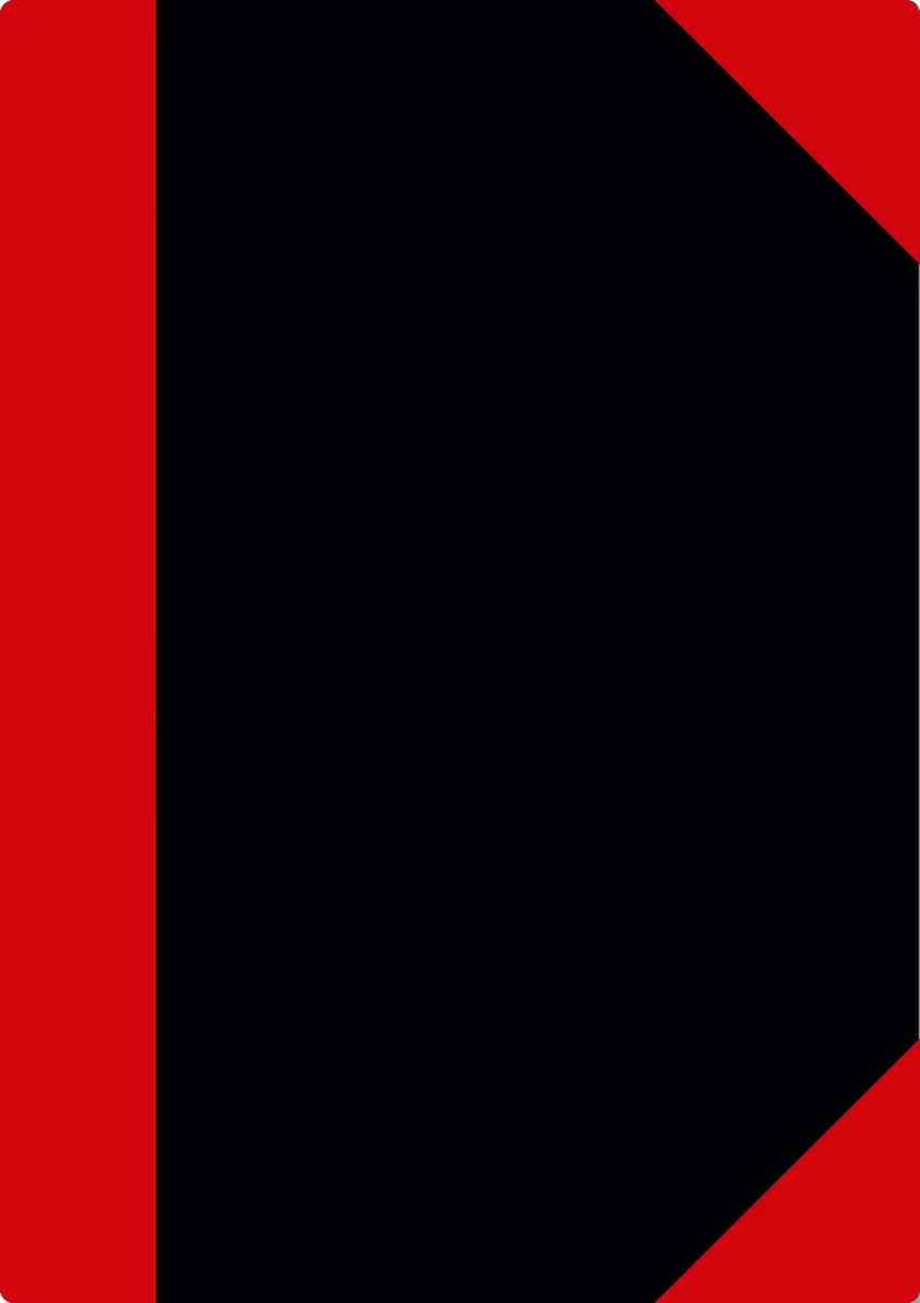 Stylex Kladde DIN A4, schwarz/rot, kariert