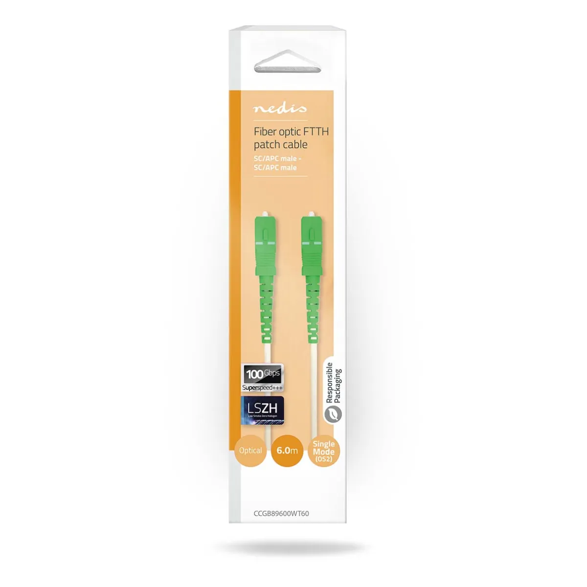 Nedis Glasfaser Netzwerkkabel weiß 6m