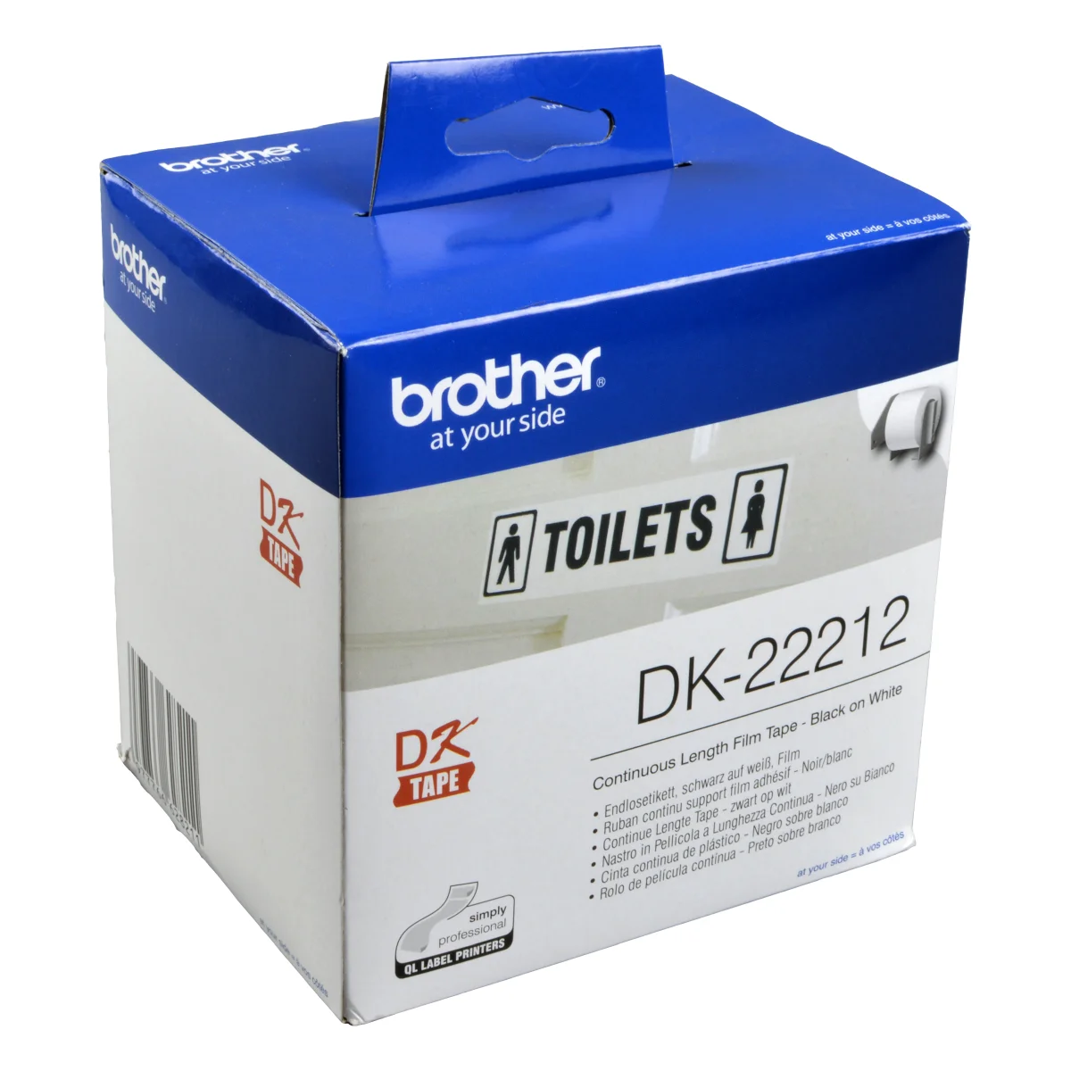 Brother PT Etiketten DK22212  weiss  62mm x 15,24m  Rolle