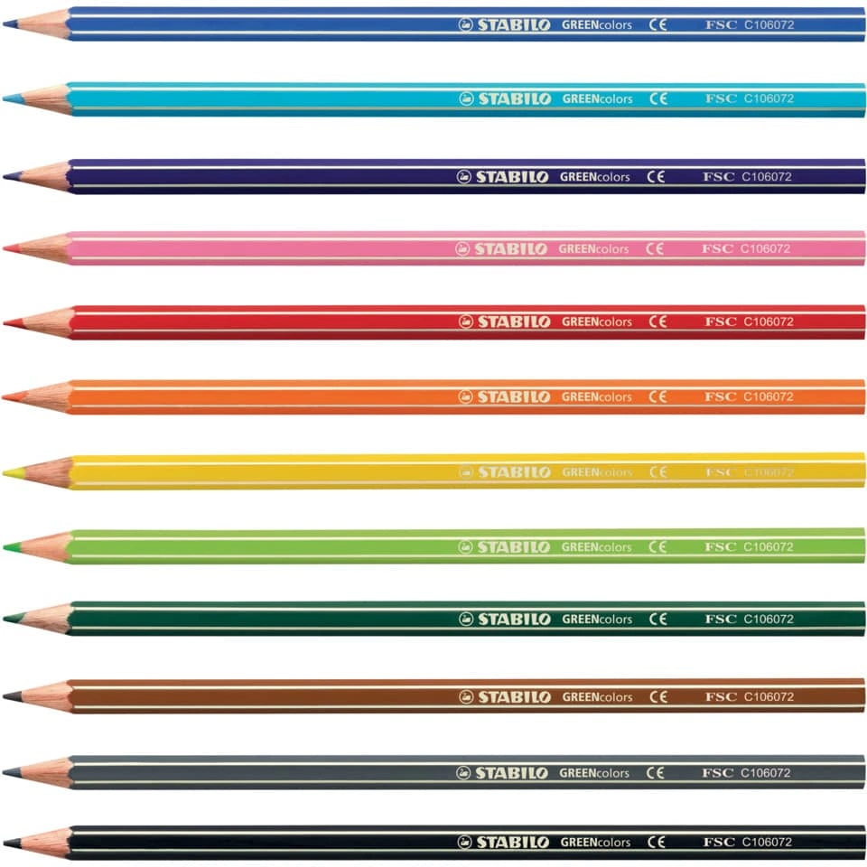 Buntstift GREENcolors, Kartonetui mit 12 Stiften