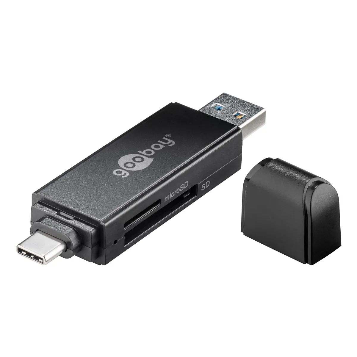 Goobay USB 3.0 - USB-C™ 2-in-1 Kartenlesegerät