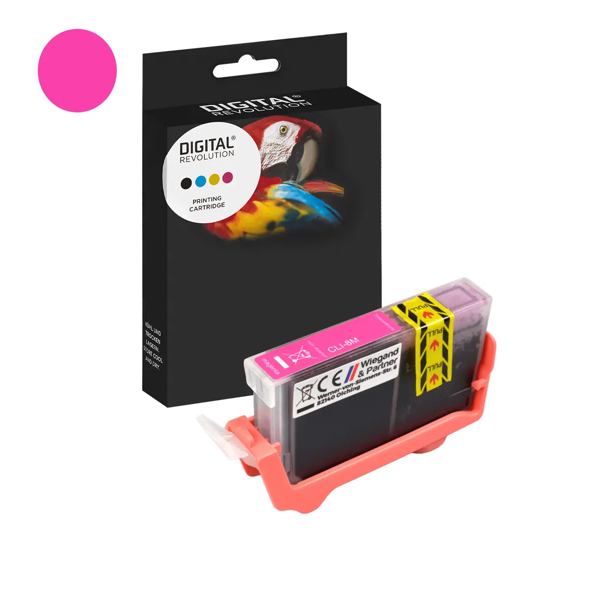 Canon CLI-8 M - alternative Patrone 'magenta' 14 ml | 675 Seiten - Digital Revolution Canon CLI-8 M - alternative Patrone 'magenta' 14 ml | 675 Seiten - Digital Revolution