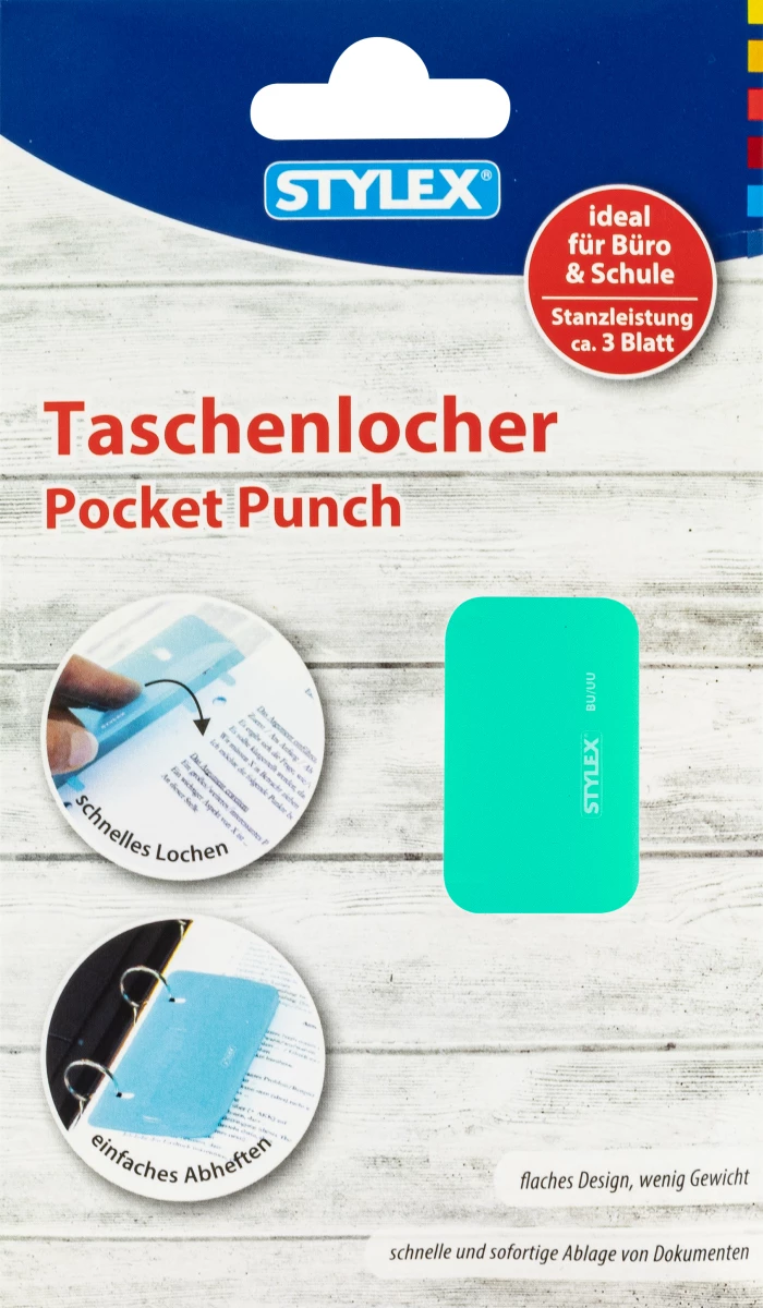 Stylex Taschenlocher, Kunststoff