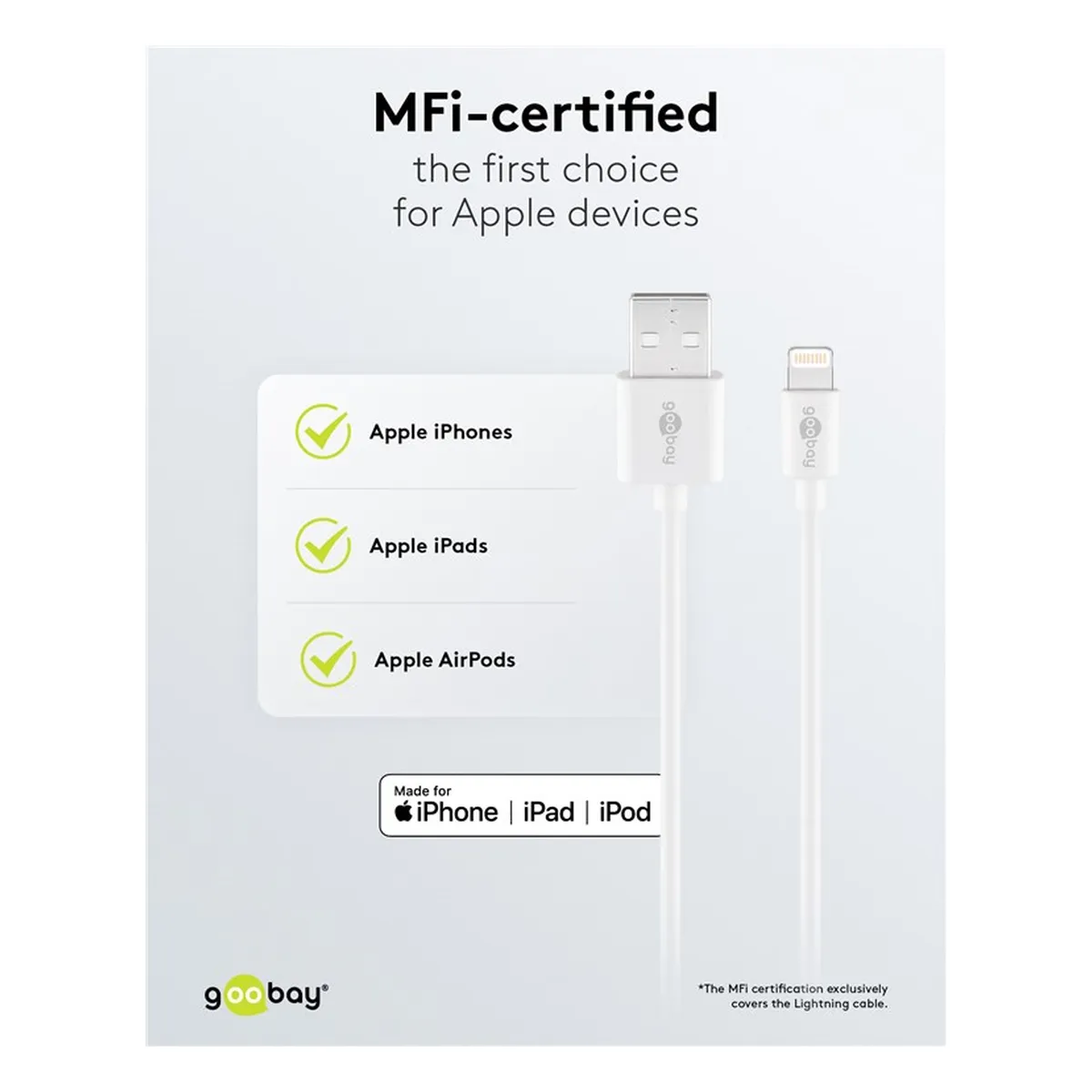 Goobay Apple Lightning Ladeset 1 A