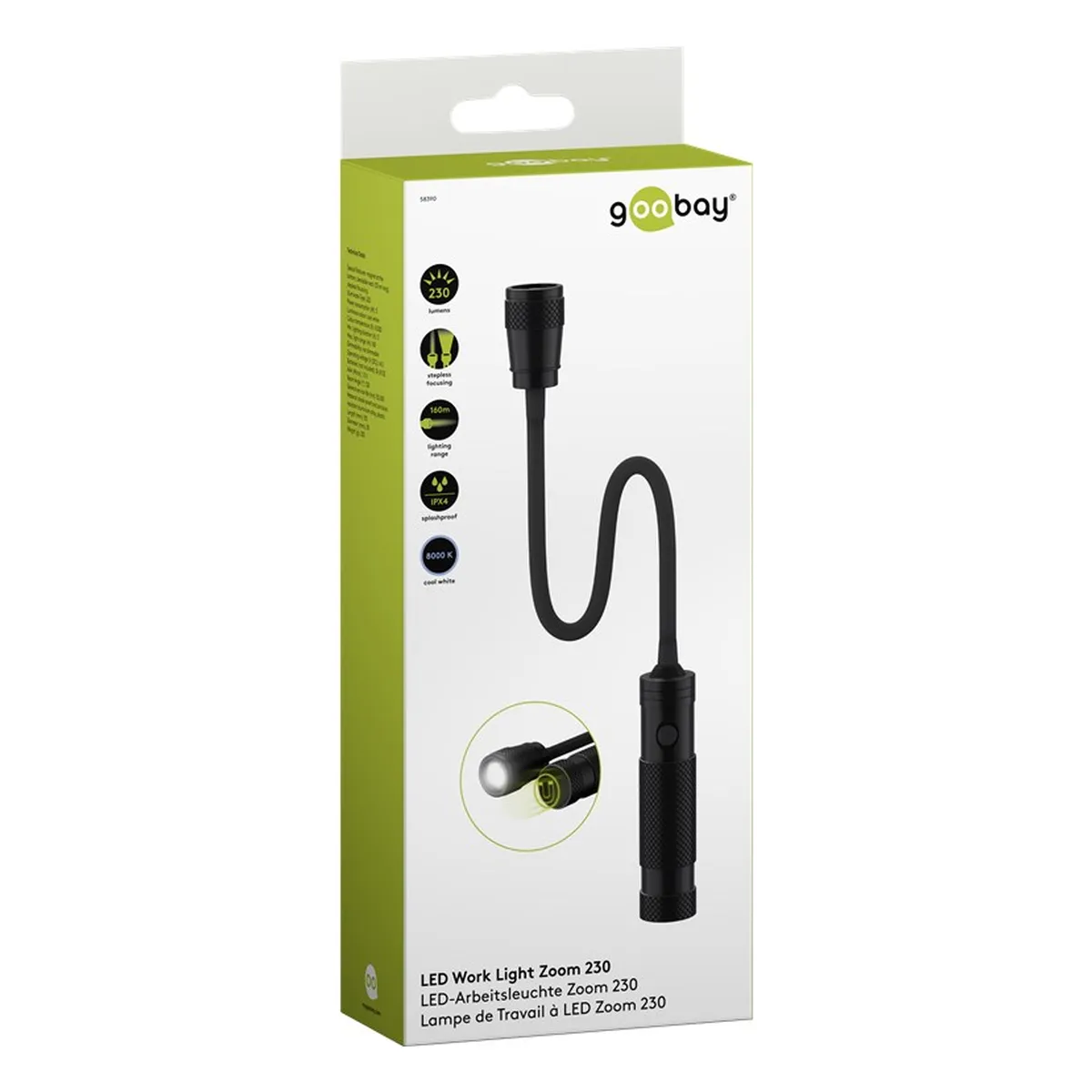 Goobay LED-Arbeitsleuchte Zoom 230