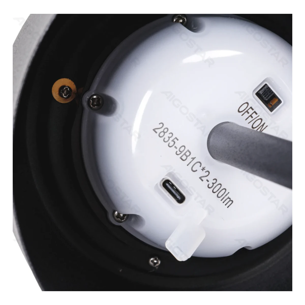 Aigostar LED Solar Tischleuchte, schwarz
