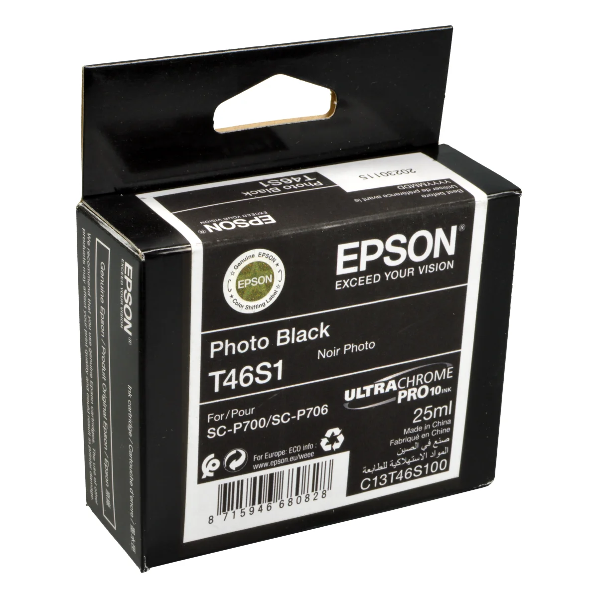 Epson Tinte C13T46S100  T46S1  foto schwarz