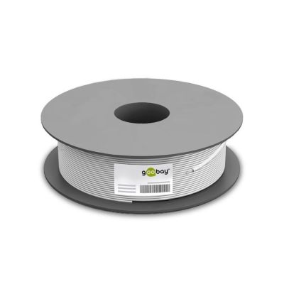 Goobay 120 dB Koax-Antennenkabel, 4x geschirmt, CCS, 100 m, Weiß