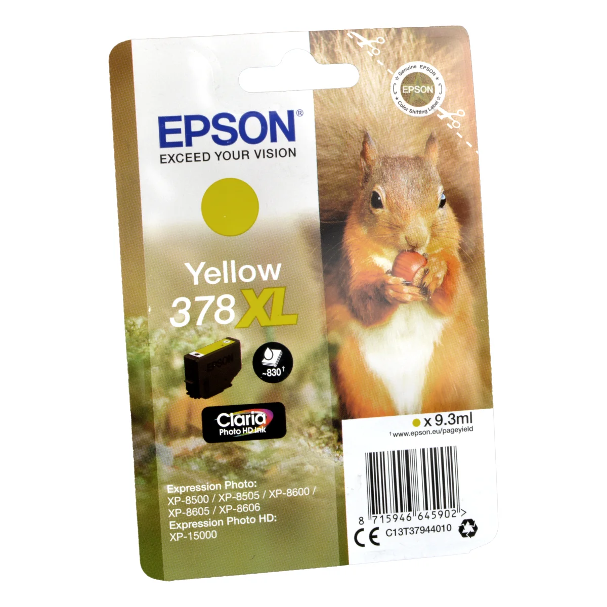 Epson Tinte C13T37944010  Yellow 378XL  yellow