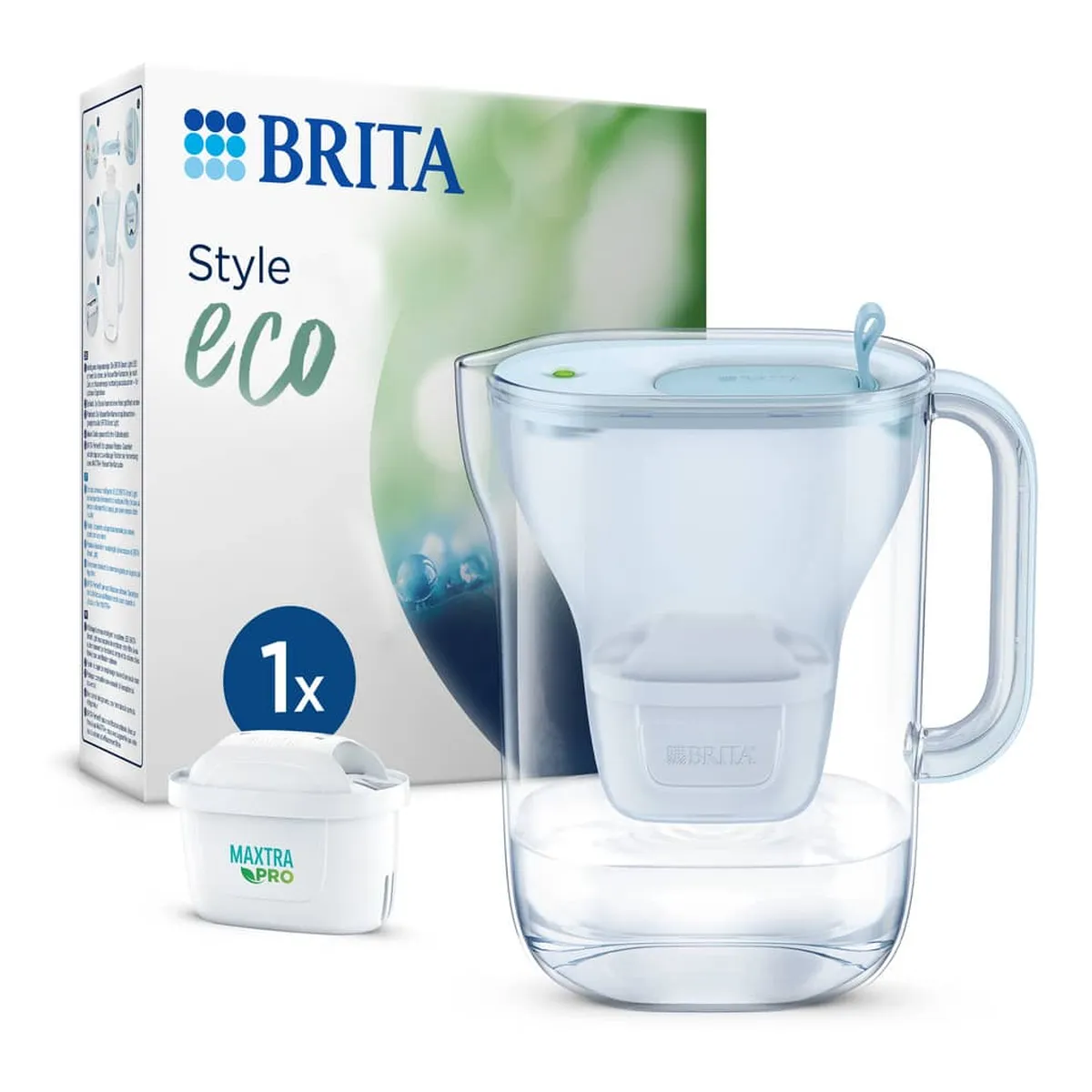 BRITA® Wasserfilter-Kanne Style eco - gletscherblau, inkl. MX PRO BRITA® Wasserfilter-Kanne Style eco - gletscherblau, inkl. MX PRO