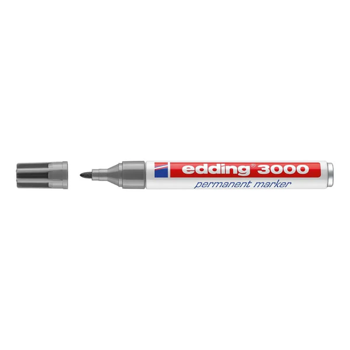 Edding 3000 Permanentmarker - nachfüllbar, 1,5 - 3 mm, grau Edding 3000 Permanentmarker - nachfüllbar, 1,5 - 3 mm, grau