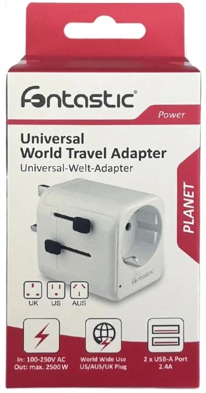 Welt-Adapter Planet USB-Ports US/UK/AUS 100 Länder