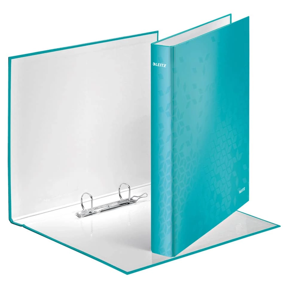 Leitz Ringbuch WOW, A4 maxi, PP, 2 Ringe Ø25 mm, eisblau