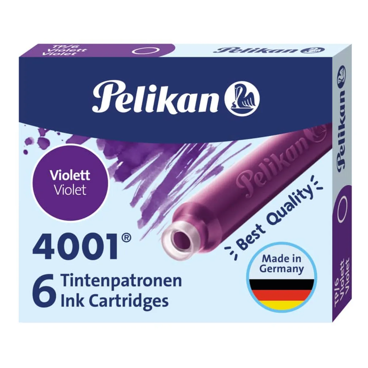 Pelikan Tintenpatrone 4001® TP/6 - violett, 6 Patronen