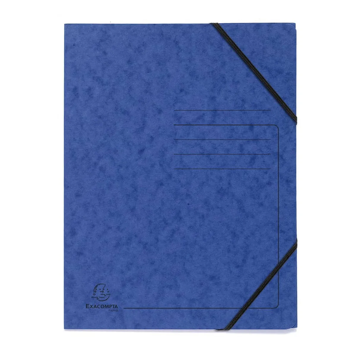 Exacompta Sammelmappe - A4, 355 g/qm, Gummizug, blau