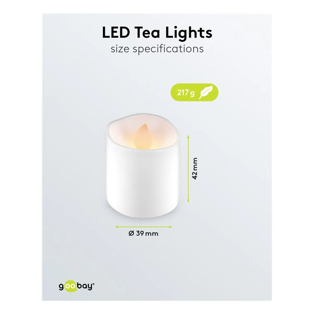 Goobay 6er-Set LED-Teelichter