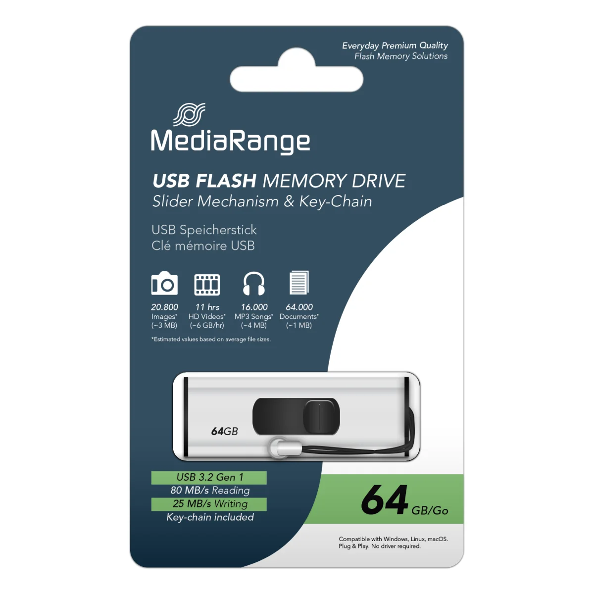 MediaRange USB Speicherstick 3.0 | 64 GB 