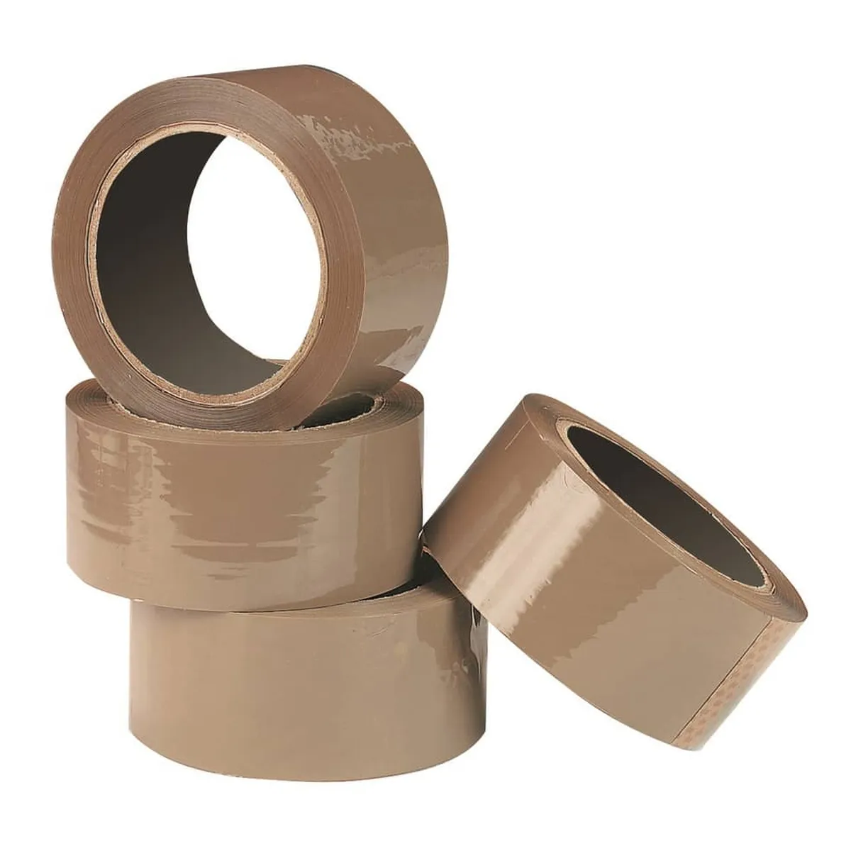 Q-Connect Packband 50 mm x 66 m, braun, 6er Pack