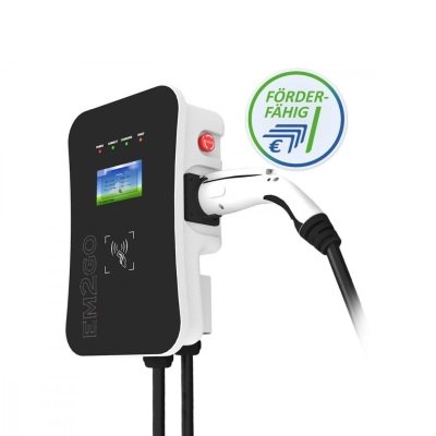 EM2GO AC Wallbox 11kW 7.5m Typ 2 Kabel