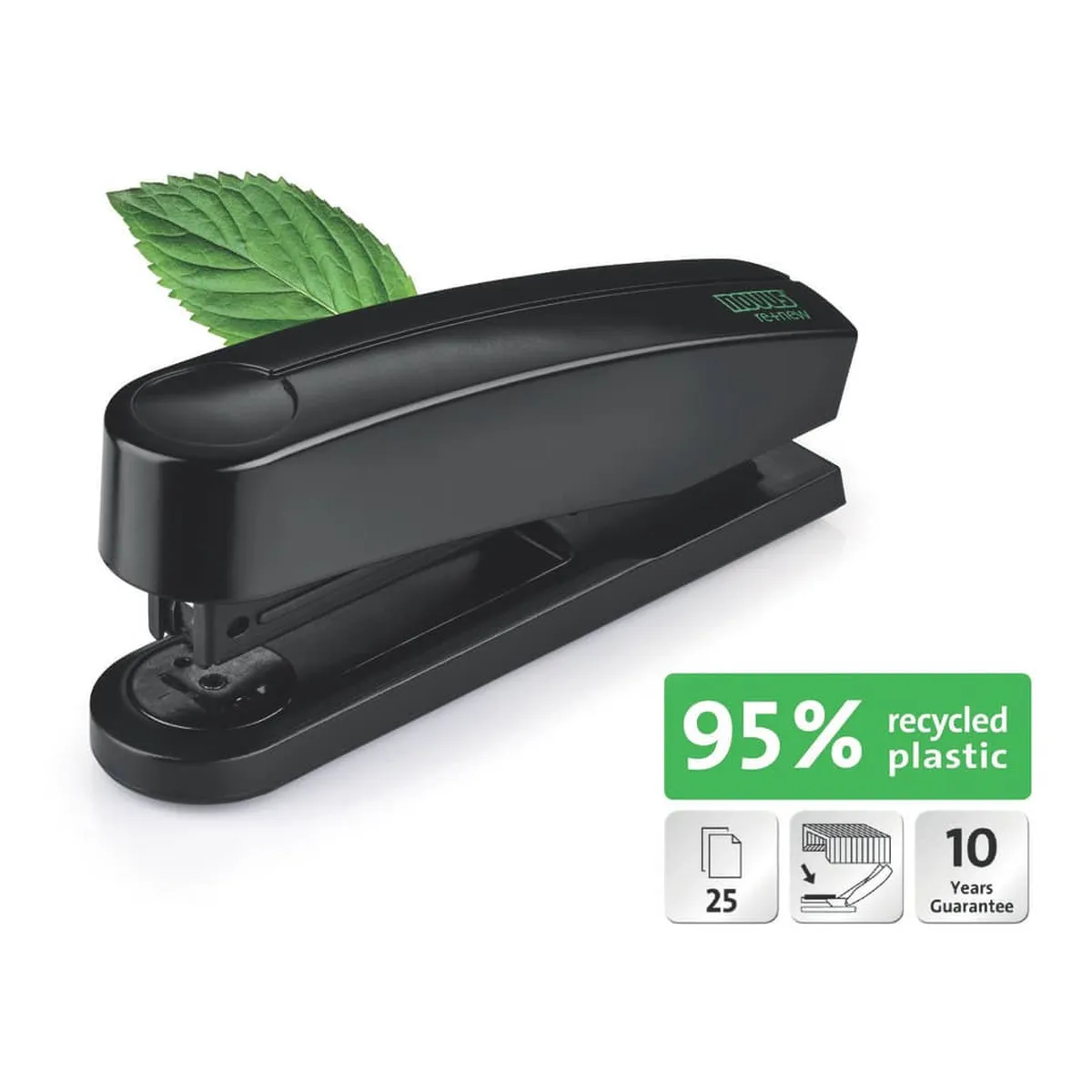 Novus Heftgerät B2 re+new - 25 Blatt, schwarz, inkl. 200 Klammern