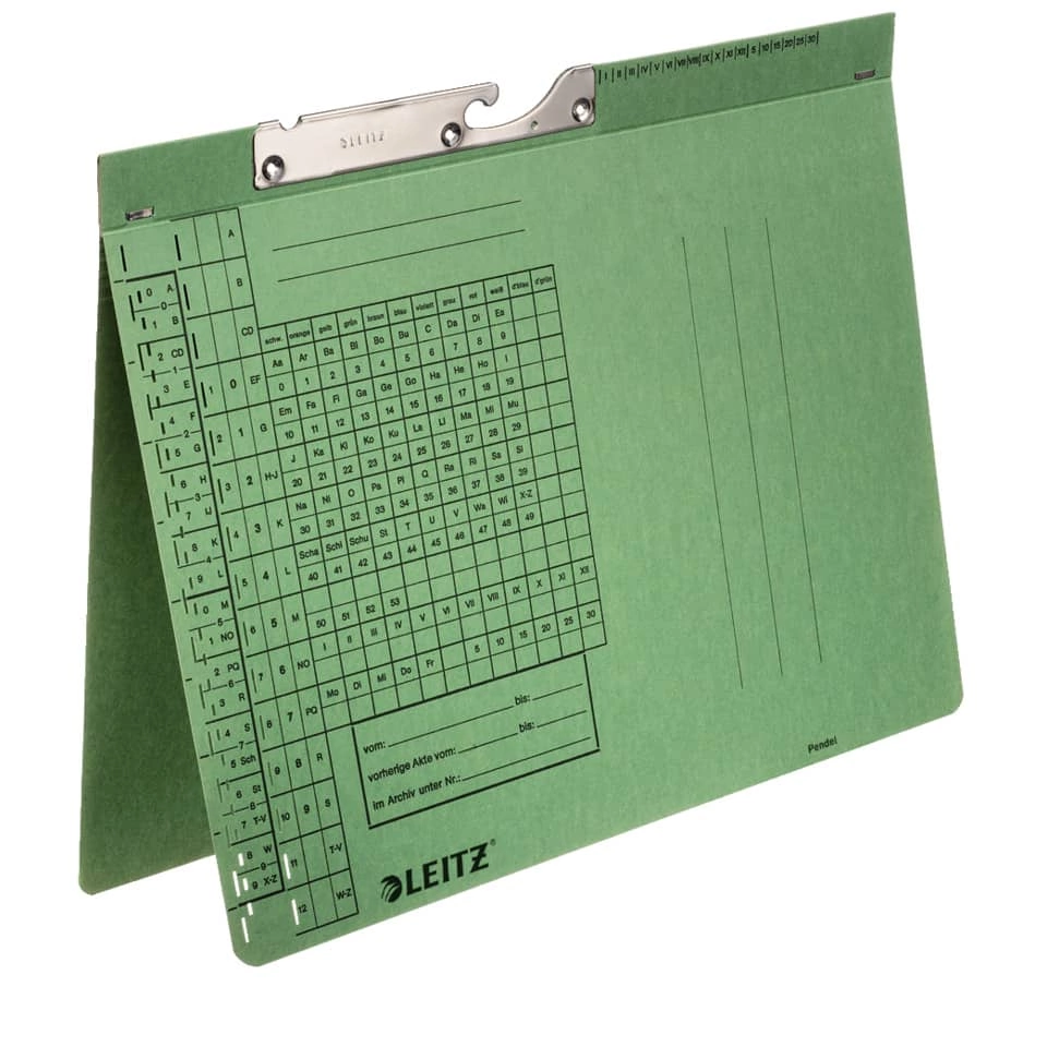 Leitz Pendelhefter Combi - A4, Manilakarton (RC), grün, Amtsheftung