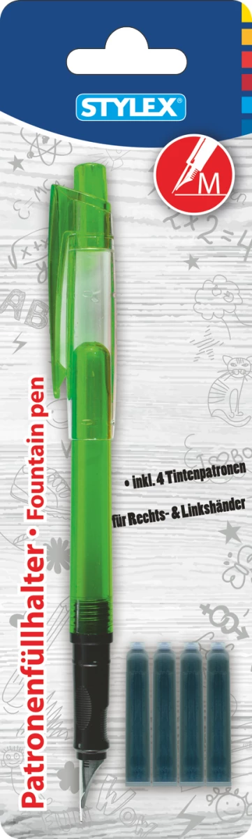 Stylex Füllhalter, mit 4 Tintenpatronen