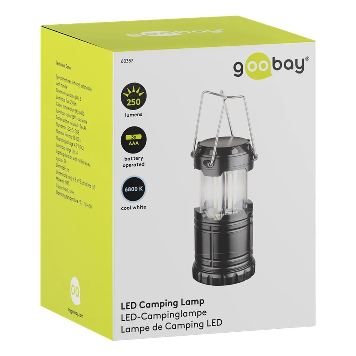 Goobay LED-Campinglampe High Bright 250