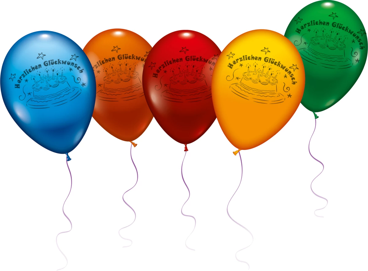 Stylex Luftballon, Herzlichen Glückwunsch, 10er Beutel