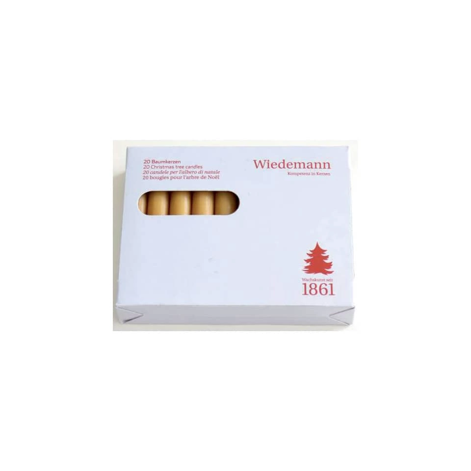 Christbaumkerze - natur, 20 Stück
