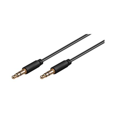 Audio Verbindungskabel AUX, 3,5 mm stereo 3-pol., slim, CU