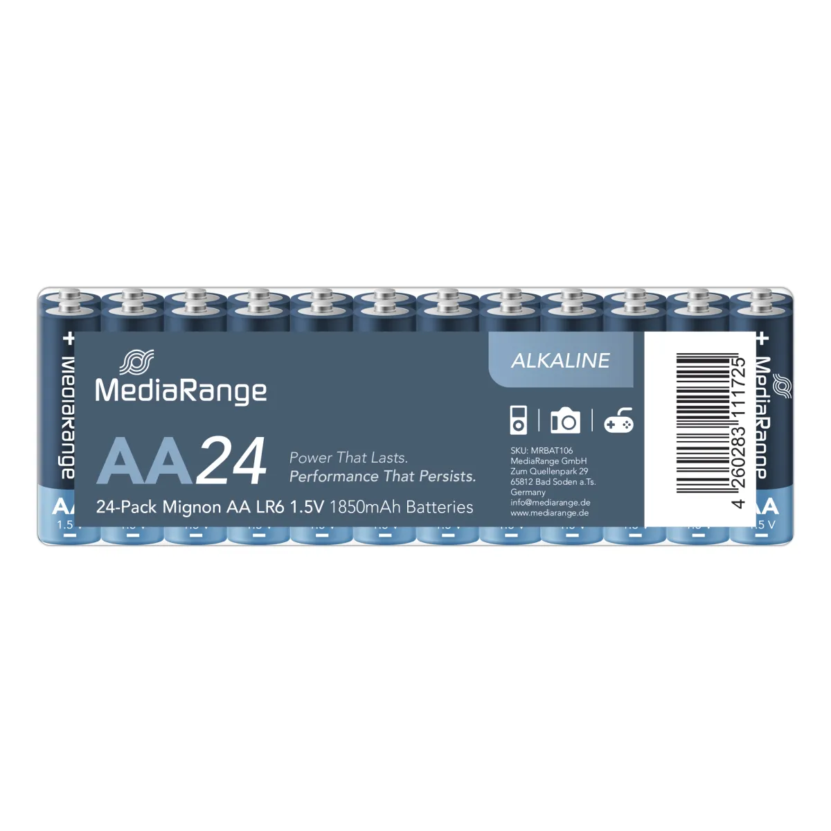 MediaRange Batterien 'Mignon AA', 1,5V, 24 Stück