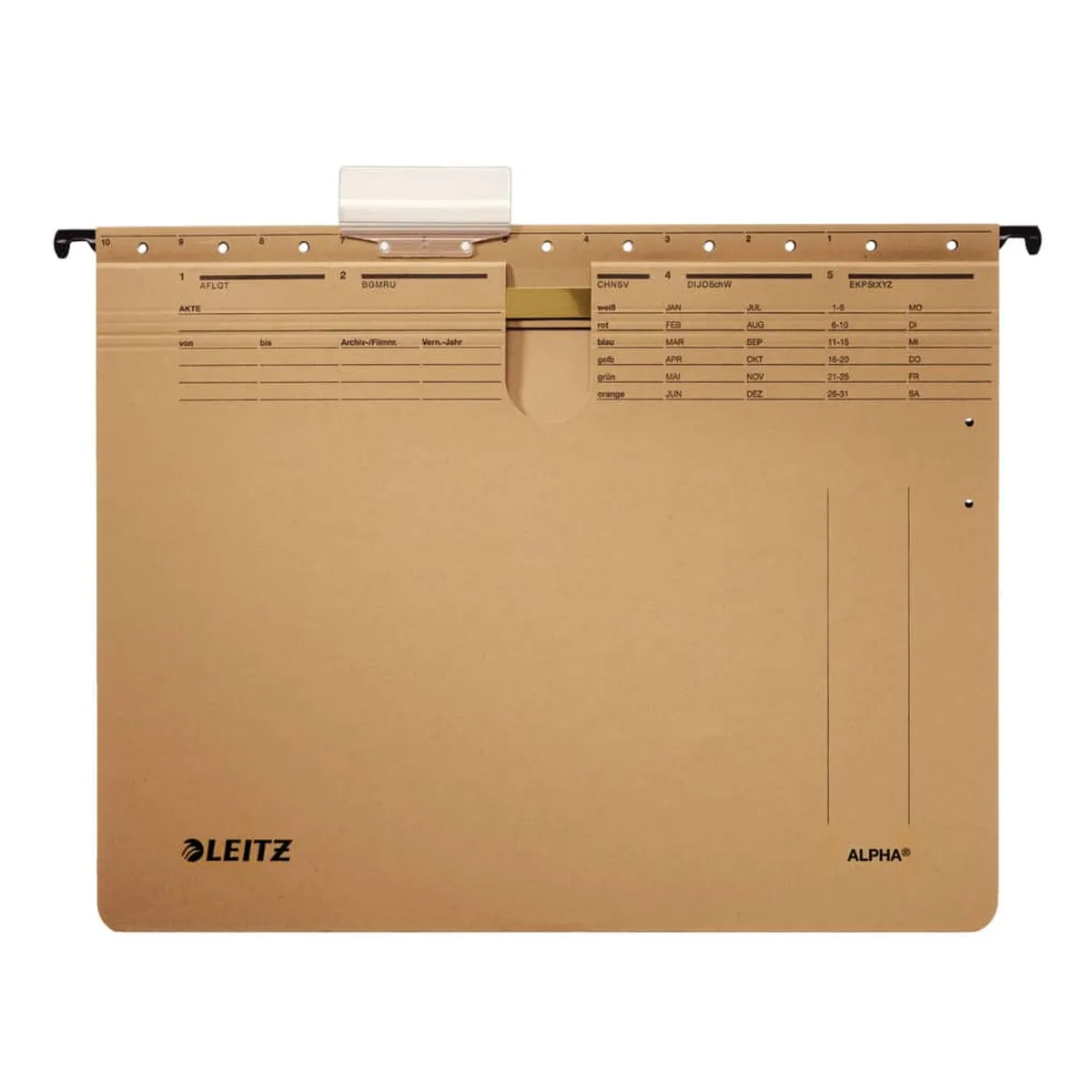 Leitz Hängehefter ALPHA® - kfm. Heftung, Natron-Karton, naturbraun