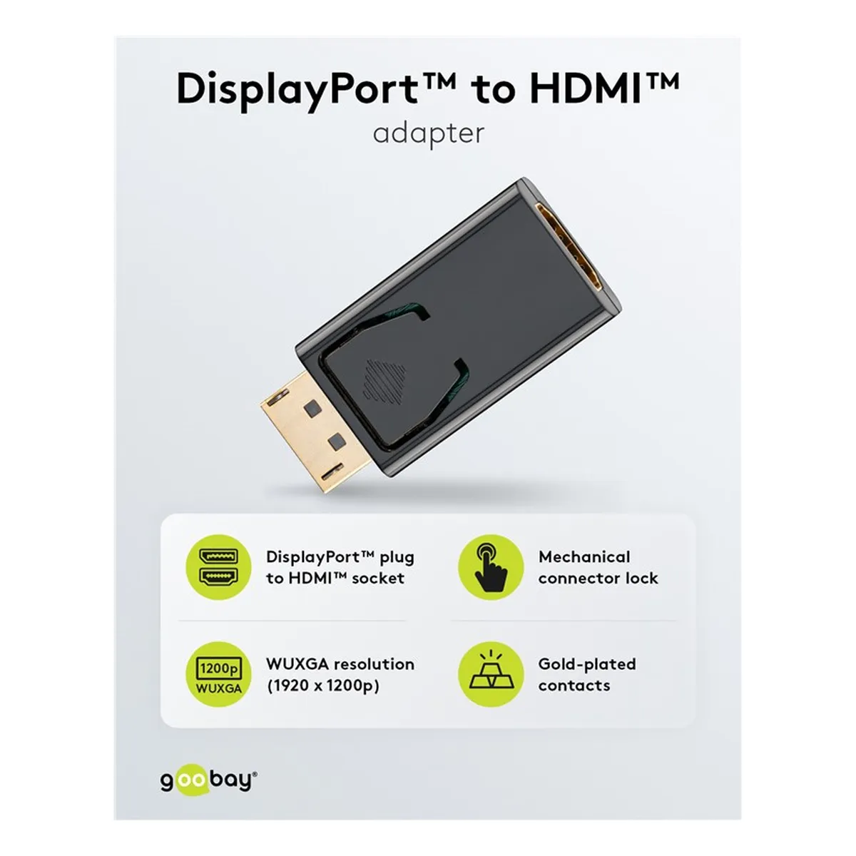 Goobay DisplayPort auf HDMI™-Adapter 1.1, vergoldet
