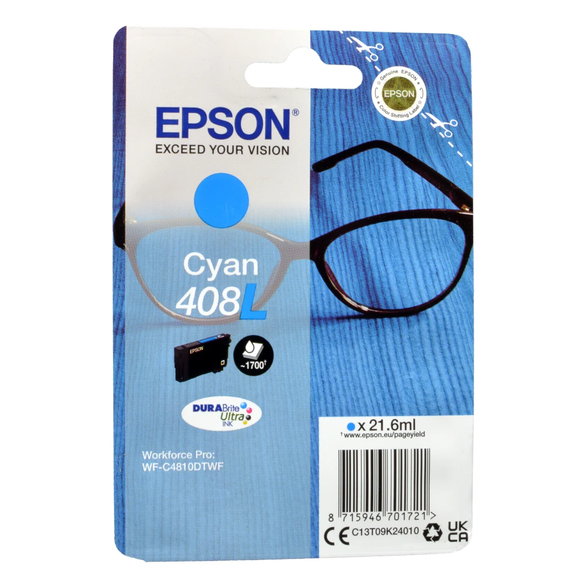 Epson 408L Druckerpatrone magenta 21,6 ml | 1.700 Seiten (C13T09K24010)